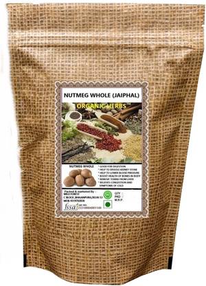 ORGANIC HERBS NUTMEG WHOLE (JAIPAHL) 100 GM Seed