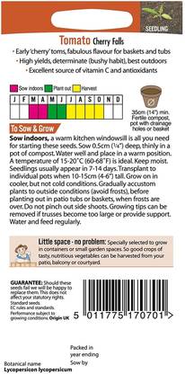 WILLVINE Tomato Cherry Falls-[600 Seeds] Seed