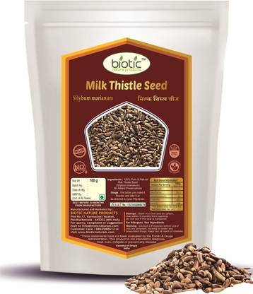 biotic Milk Thistle Seeds - Silybum Marianum for Boosting Liver Health - 100gm Seed
