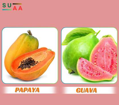 SUAA Papaya Guava Fruit Combo Pack Seed
