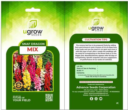 agri max gardens AGRIMAX GARDENS COLORFUL MIX OF STUNNING SNAPDRAGONS FLOWES,PLANT & SEEDS Seed