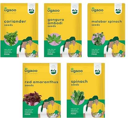 UGAOO Leafy Vegetable Seeds Bundle of 5 Seed