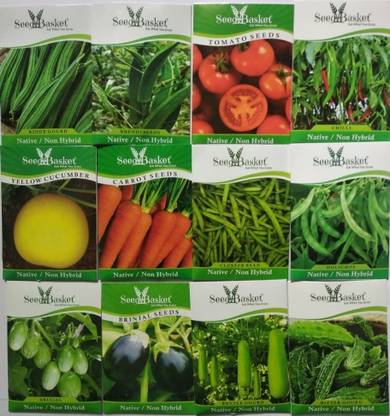 seedbasket Vegetable seeds kit pack of 12 Seed