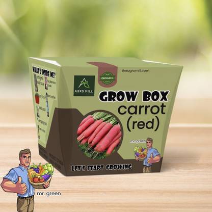 AGRO MILL RED CARROT GROW BOX|POT,MIX,SCRAPER,ROOT-O-SHOOT,NUTRIFIER,BUG POWDER, Seed