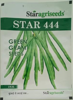 STOKIYA STAR 444 HYBRID moong seeds, highest yield variety early fruiting Seed (1kg) Seed