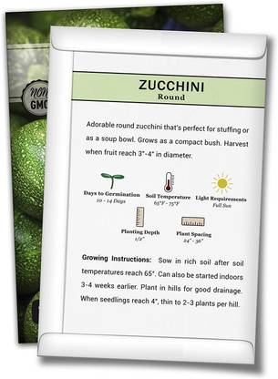 Biosnyg NDIR-10 Round Zucchini Seed-[100 Seeds] Seed