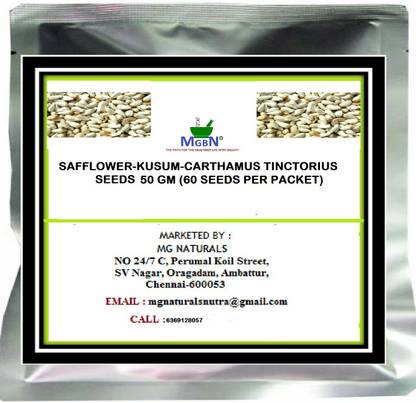 MGBN SAFFLOWER-KUSUM-CARTHAMUS TINCTORIUS SEEDS 50 GM Seed