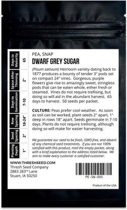 VibeX ® LXI-459 Dwarf Grey Sugar Pea Seed