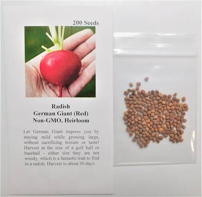 Qualtivate XXX-9A Radish German Giant (Red) Seed