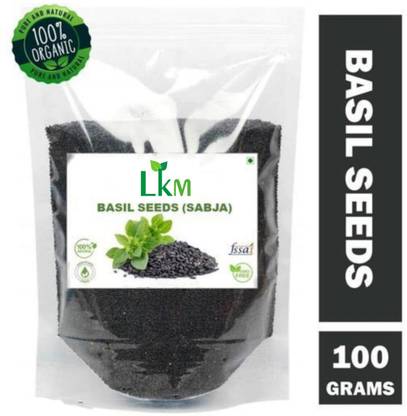 LKM Basil Seeds (Raw Seed ) Tukmariya / Sabja / Bapji Seed Helps in Weight Loss Seed Seed