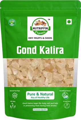Nutriffin Organic Gond Katira Pure (Edible ) | Tragacanth | Keep body cool | Dried Gum