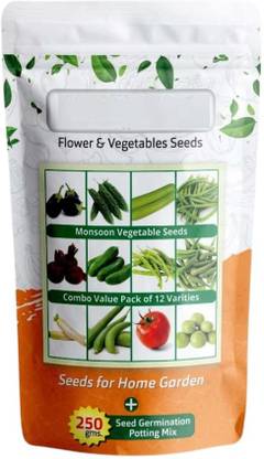 CYBEXIS Rainy Monsoon Season Vegetable Combo 12 Varieties Seed