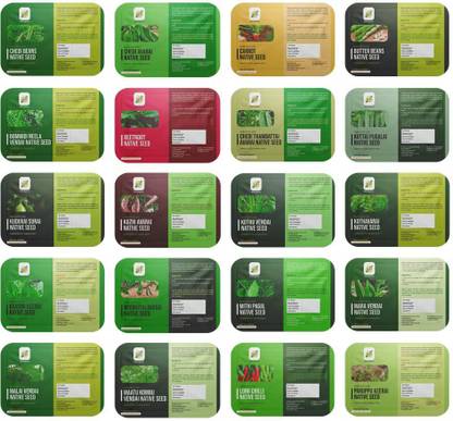 B&B Organics Native seeds Combo Pack of 37 Varieties (Make your own Vegetables) Seed