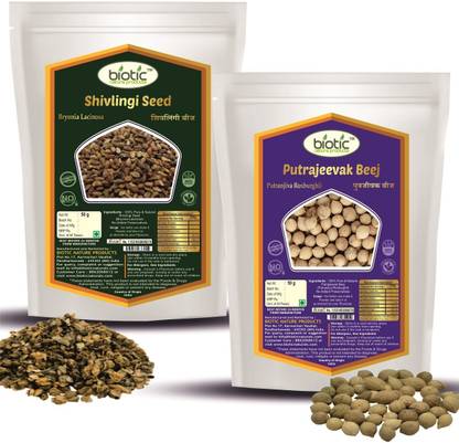 biotic Shivlingi Seed and Putrajeevak Seed (50g Each) Shivlingi Beej - Putrajeevak Beej Seed