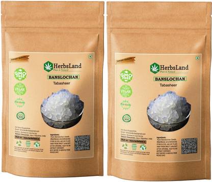 HerbsLand Banslochan Tabashir, Bamboo Manna (200gm x2) Seed (400 g) Alphalpha Seeds