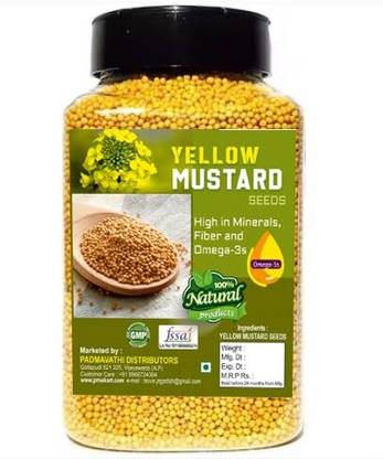 PMW White/Yellow Mustard Seeds - Safed PILI Sarson 100 G Seed