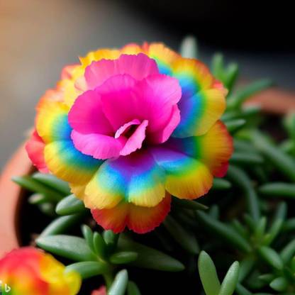Earth Hopper 50+ SEEDS-Hybrid Rainbow Portulaca Flower Seeds-All Season Flower Seed