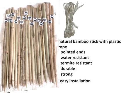 JCT BAMBOO STICKS FOR PLANT SUPPORTER WITH SHARP POINT OF ONE SIDE Plant Straightener