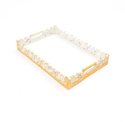 Designer Library Jolly Carved Wooden Serving Tray Tray