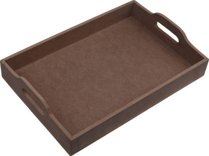 Timberz Rectangular Wooden Tray with MDF Finish Tray