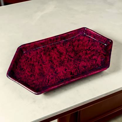 TLCAART Ceramic Hexagon Platter Tray