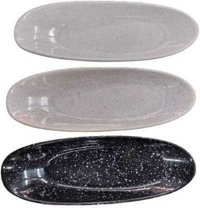 Surisha Dero Boat Platter for Snacks, Plates / and Daily use Serving Tray Set of 3 Tray