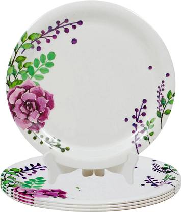 Ariya 11" Floral Blossom Pattern Dinnerware Plates Perfect for Serving Lunch & Dinner Dinner Plate