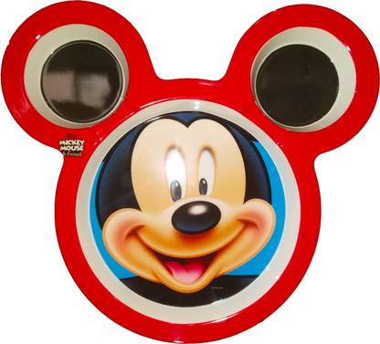 Squarecal Mickey Mouse Kids Snack Plates Sectioned Plate