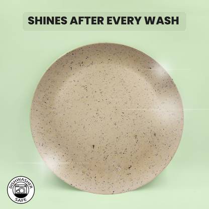 red butler Bamboo Fibre Plate 11 Inches Cement Design Dinner Plate