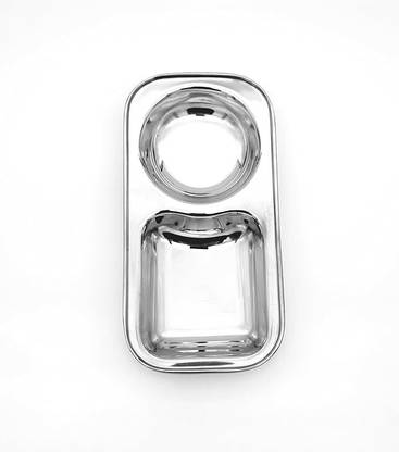 Sonanshi Stainless Steel Serving Plate| Samosa Plate| Sabzi Plate| Snack Plate|Chat Plate Sectioned Plate