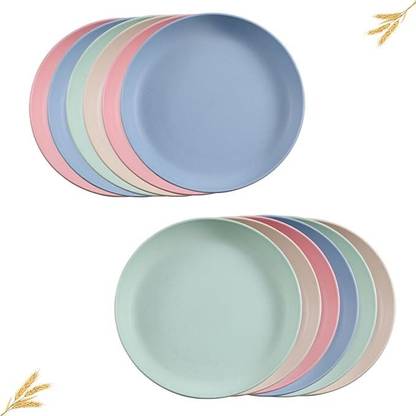 vihalvilaa Wheat Straw Eco Friendly Biodegradable Dinner Plates Food Serving Plates Dinner Plate