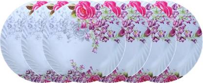 फीस्ट Melamine smart model(513) 7 inch half dinner plate 6 pcs डिनर प्लेट