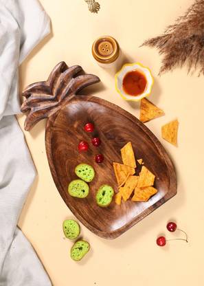 amimashop Handcrafted Wooden Pineapple Design Tray