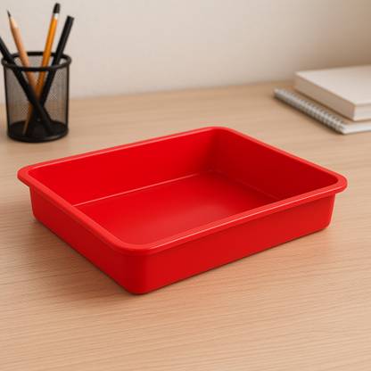 KUBER INDUSTRIES Plastic Small Size Stationary Office Tray, File Tray, Document Tray, Paper Tray A4 Documents/Papers/Letters/folders Holder Desk Organizer 1 Compartments Plastic Clutch