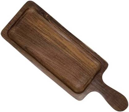 Reeti Enterprises Wooden Serving bat Platter Serving Tray 16X5 INCH Pizza Tray