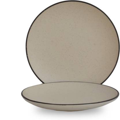 ST "REDEFINING SPACES" Pack of 2 Ceramic Handpainted Dinnerware Plates Serving Plates Ceramic Thali Plate for Dinner Dinner Set