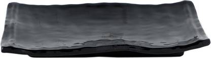 RRCH Rectangle Black Melamine Small Serving Plate Dinner Plate