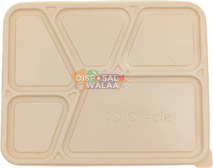 DISPOSALWALAA Paper Serving Bowl Corn Starch Tray Disposable