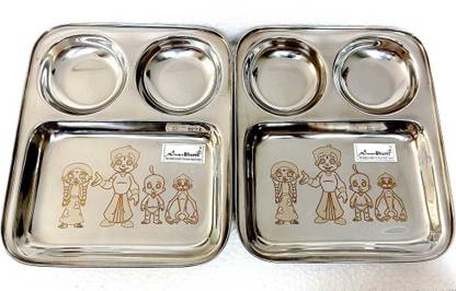Swarn Bhumi CHUTAKI BHIM KID 2 SECTIONE PLATE Sectioned Plate