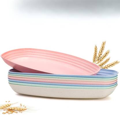 stylecrafted Wheat Straw Dinner Tray - Reusable lunch tray Tray