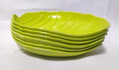 LPINE Leaf Shape Stackable Snack Platter for Serving Pakoda, Poha, Rice, Samosa. Quarter Plate