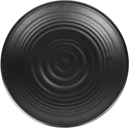Hospitality Dinnerware Full Plate Round Spiral Matt Design Black Size-11/28cm Half Plate