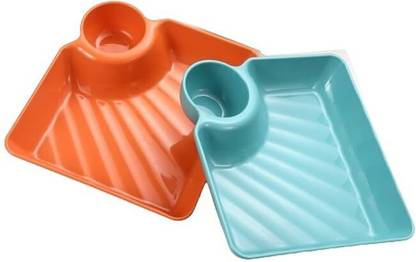 HEXONIQ Nacho Tray Dip Dishes Reusable Party Serving Trays & Platters Chip & Dip Tray