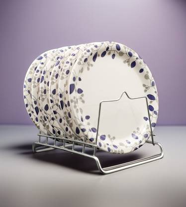 MELAVI Coral Blue Melamine Plate – Elegant, Durable Crockery for Dining & Gifting Half Plate