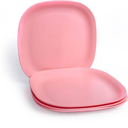 Lumiset Solid Unbreakable Plastic square 9 inch Dinner Plate