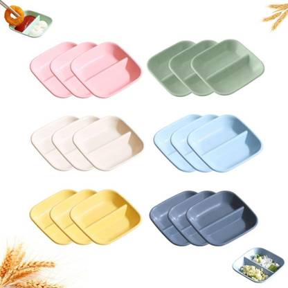 Besillia Wheat Straw Dipping Sauce Dishes, Ketchup Appetizer Soy Sauce Dish Dipping Bowls Chutney Plate