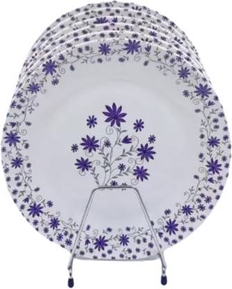 BELLLA Dinner Set Melamine Plates Unbreakable Full Size Floral Design Dinner Plate