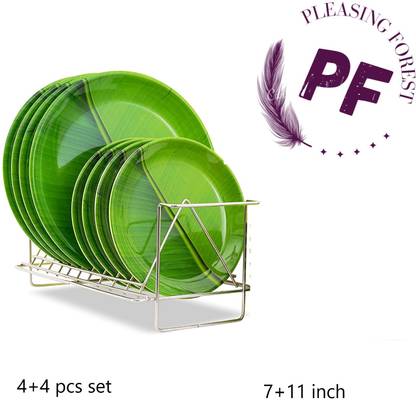 pleasing forest 4+4 banana deluxe melamine tableware sarving plate Dinner Plate