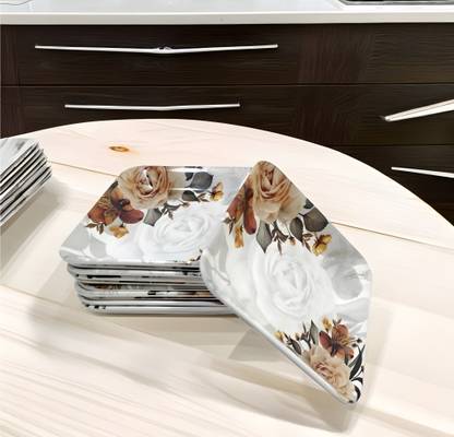 Inpro Melamine 6" Square Small Quarter Plates-Snacks Plates-Nasta Plate-Small Plate Quarter Plate