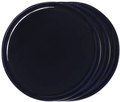 Everbuy Fiber Round Set of 3 Plates for Families, Daily Use, Parties (28 cm) Dinner Plate